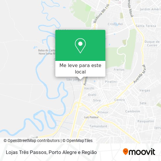 Lojas Três Passos mapa