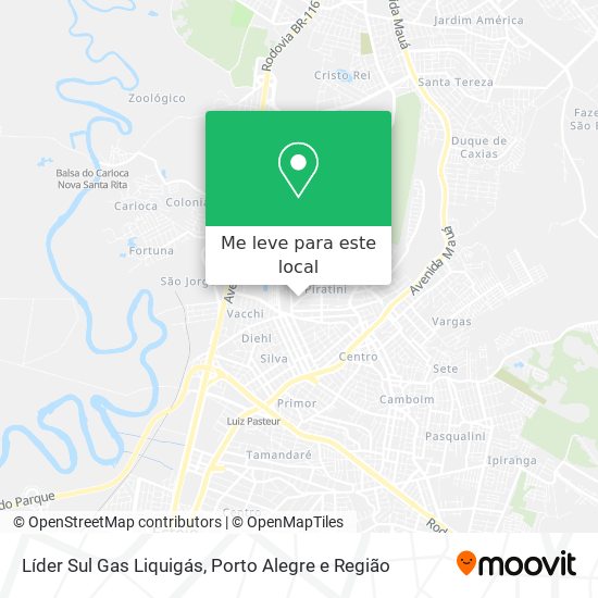 Líder Sul Gas Liquigás mapa