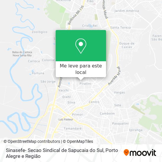 Sinasefe- Secao Sindical de Sapucaia do Sul mapa