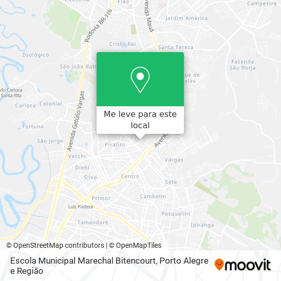 Escola Municipal Marechal Bitencourt mapa