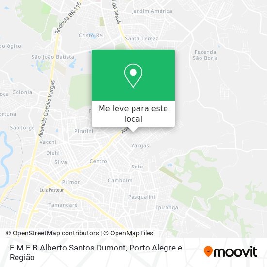 E.M.E.B Alberto Santos Dumont mapa