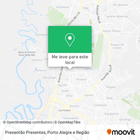 Presentão Presentes mapa