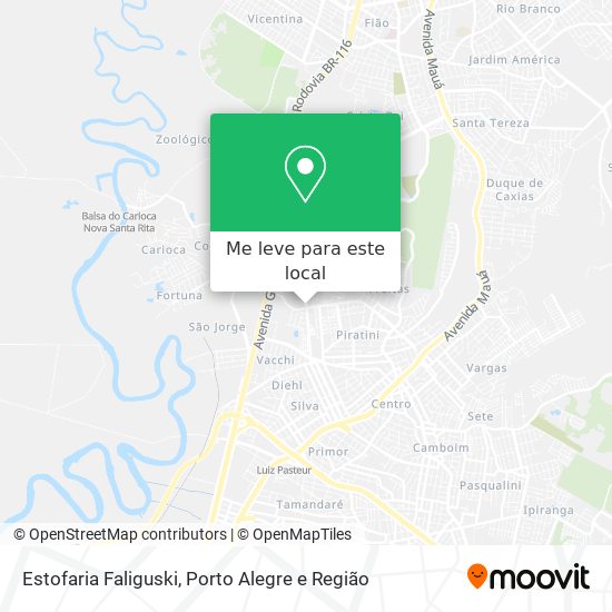 Estofaria Faliguski mapa