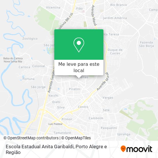 Escola Estadual Anita Garibaldi mapa