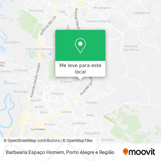 Barbearia Espaço Homem mapa