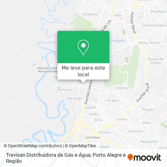 Trevisan Distribuidora de Gás e Água mapa