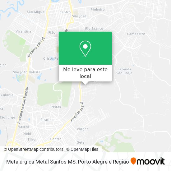 Metalúrgica Metal Santos MS mapa