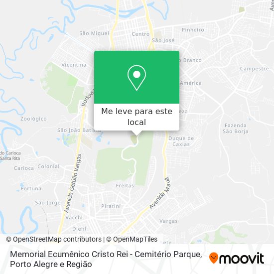 Memorial Ecumênico Cristo Rei - Cemitério Parque mapa