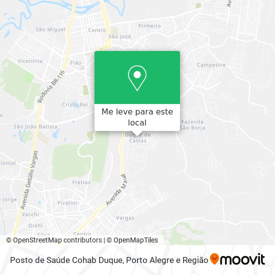 Posto de Saúde Cohab Duque mapa