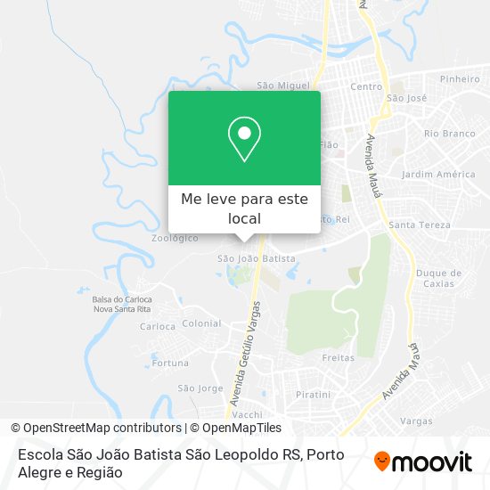 Escola São João Batista São Leopoldo RS mapa