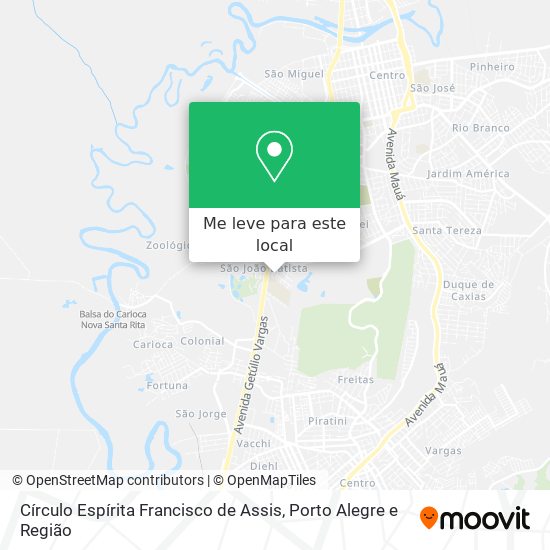 Círculo Espírita Francisco de Assis mapa