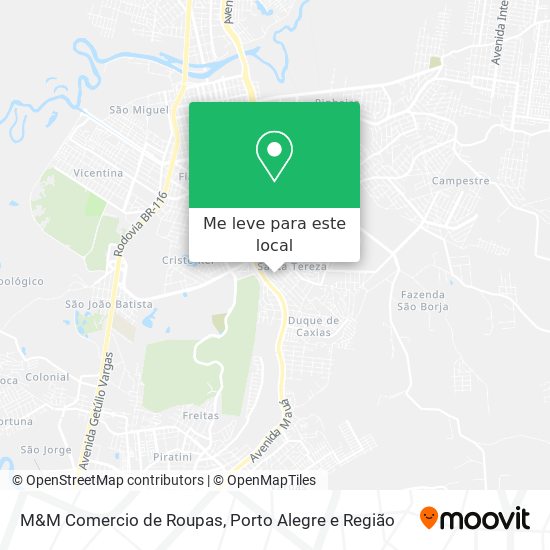 M&M Comercio de Roupas mapa