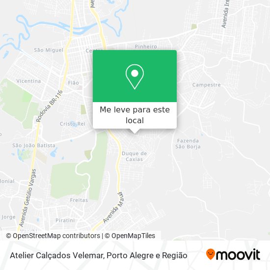 Atelier Calçados Velemar mapa