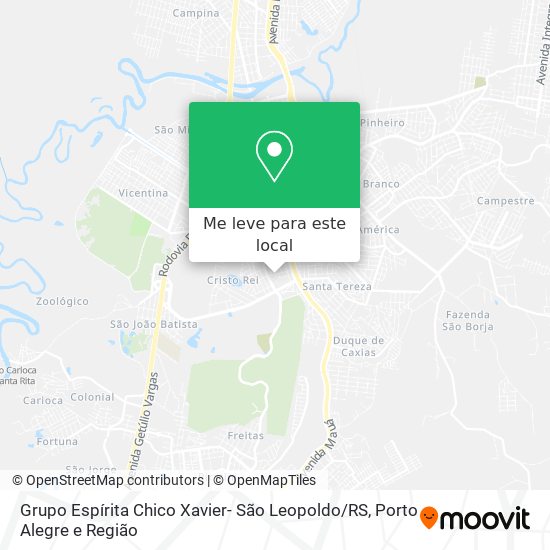 Grupo Espírita Chico Xavier- São Leopoldo / RS mapa