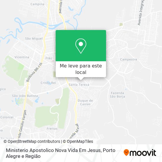 Ministerio Apostolico Nova Vida Em Jesus mapa
