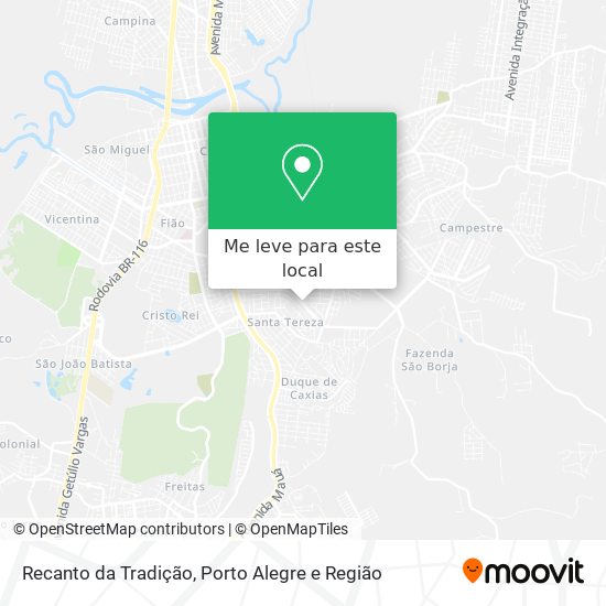 Recanto da Tradição mapa