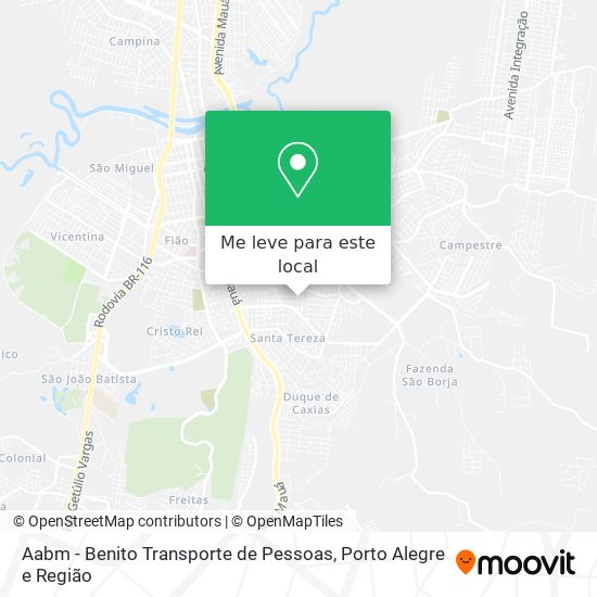 Aabm - Benito Transporte de Pessoas mapa
