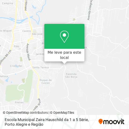 Escola Municipal Zaira Hauschild da 1 a 5 Série mapa