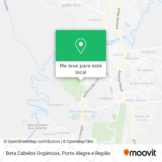 Beta Cabelos Orgânicos mapa