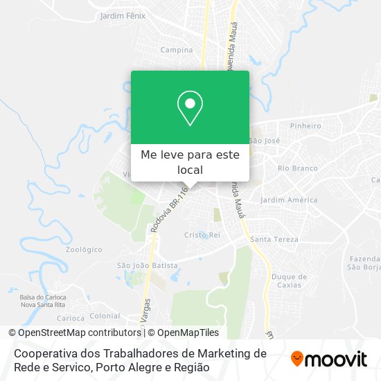 Cooperativa dos Trabalhadores de Marketing de Rede e Servico mapa