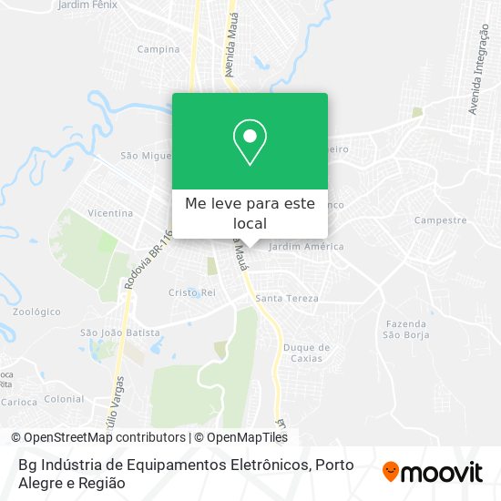 Bg Indústria de Equipamentos Eletrônicos mapa