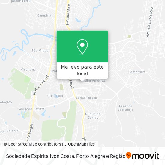 Sociedade Espirita Ivon Costa mapa