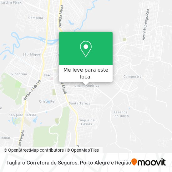 Tagliaro Corretora de Seguros mapa