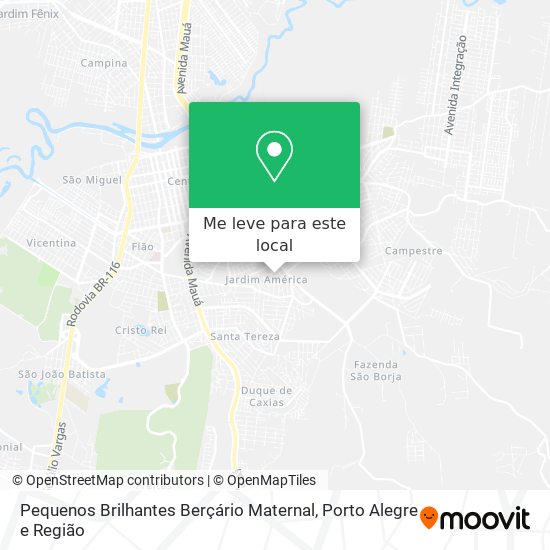 Pequenos Brilhantes Berçário Maternal mapa