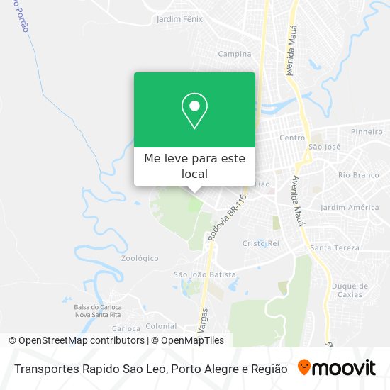 Transportes Rapido Sao Leo mapa