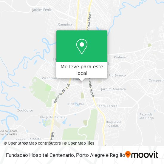 Fundacao Hospital Centenario mapa