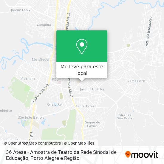 36 Atese - Amostra de Teatro da Rede Sinodal de Educação mapa