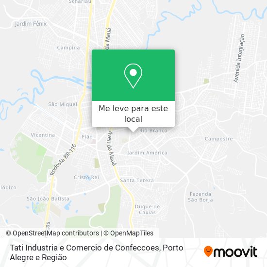 Tati Industria e Comercio de Confeccoes mapa