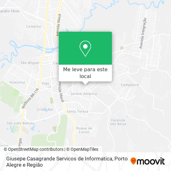 Giusepe Casagrande Servicos de Informatica mapa