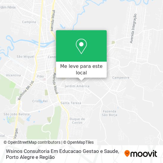 Wsinos Consultoria Em Educacao Gestao e Saude mapa