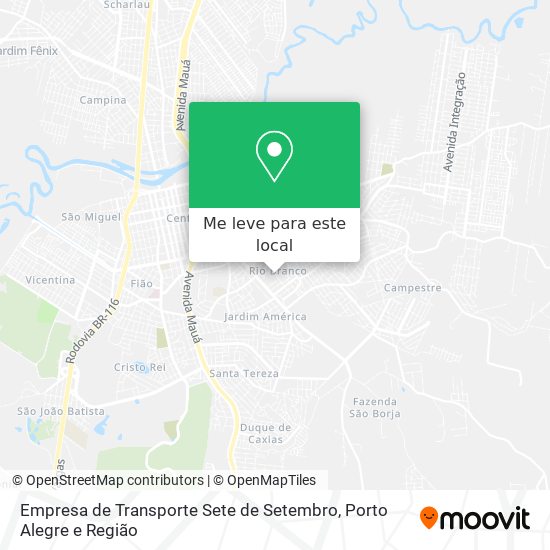 Empresa de Transporte Sete de Setembro mapa