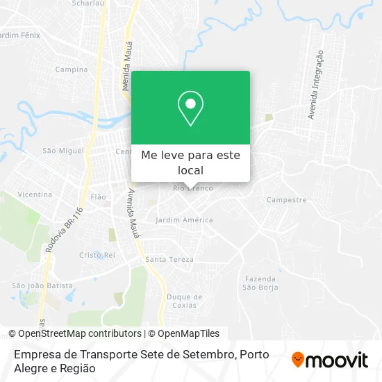 Empresa de Transporte Sete de Setembro mapa