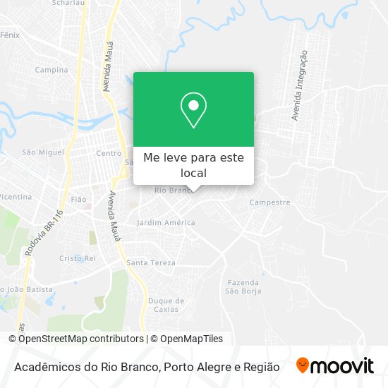 Acadêmicos do Rio Branco mapa