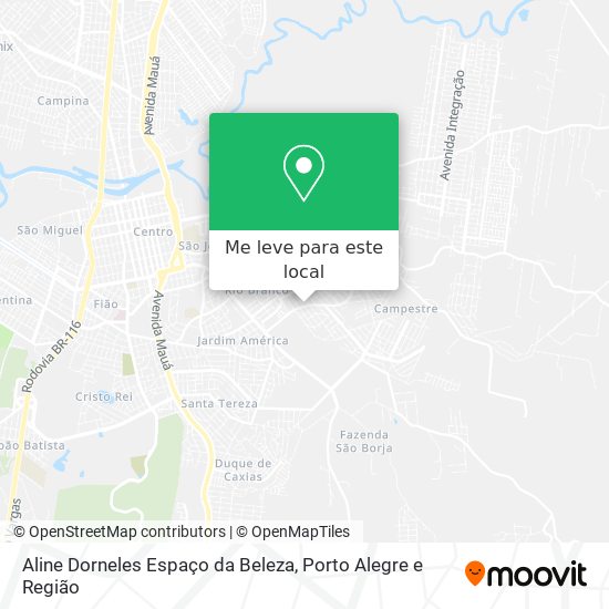 Aline Dorneles Espaço da Beleza mapa