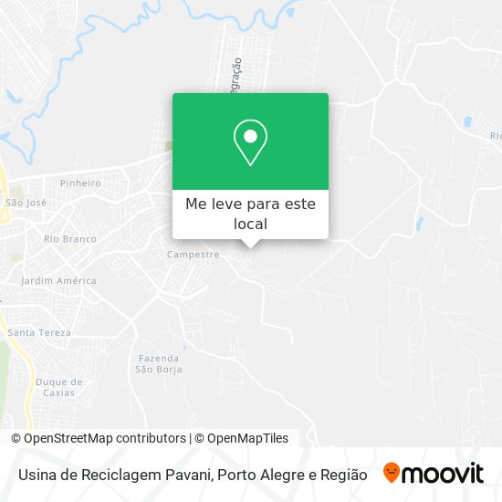 Usina de Reciclagem Pavani mapa
