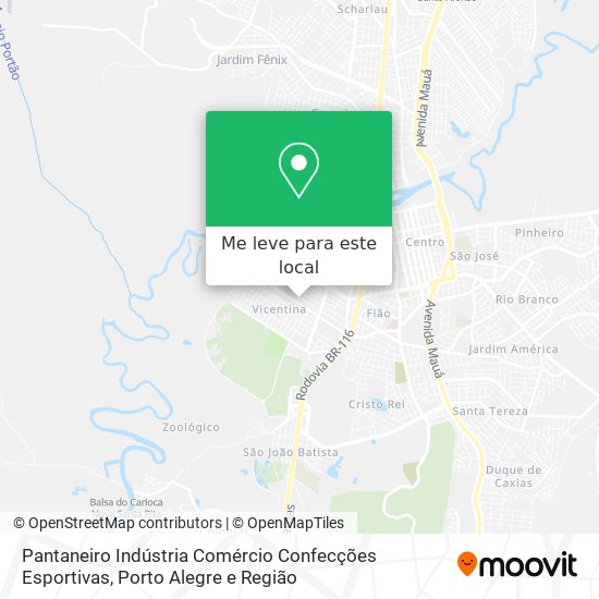 Pantaneiro Indústria Comércio Confecções Esportivas mapa