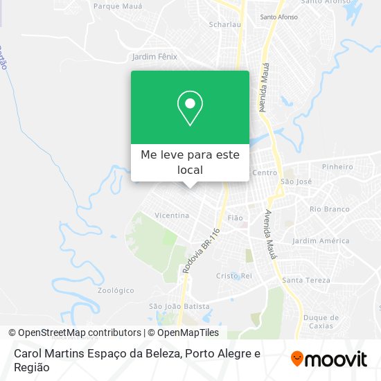 Carol Martins Espaço da Beleza mapa