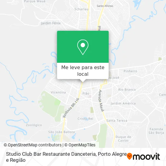 Studio Club Bar Restaurante Danceteria mapa