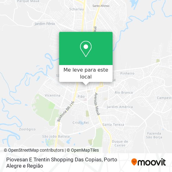 Piovesan E Trentin Shopping Das Copias mapa