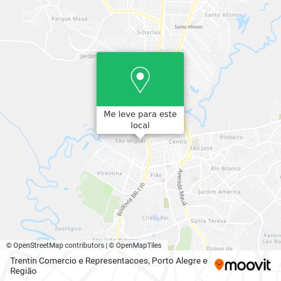 Trentin Comercio e Representacoes mapa