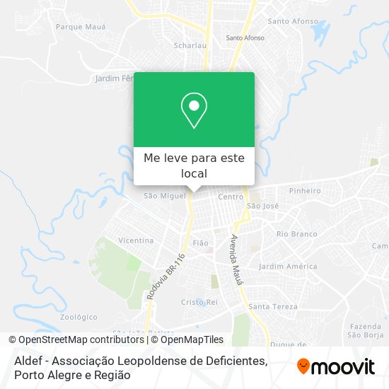 Aldef - Associação Leopoldense de Deficientes mapa