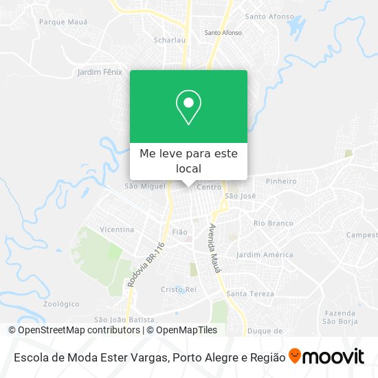 Escola de Moda Ester Vargas mapa