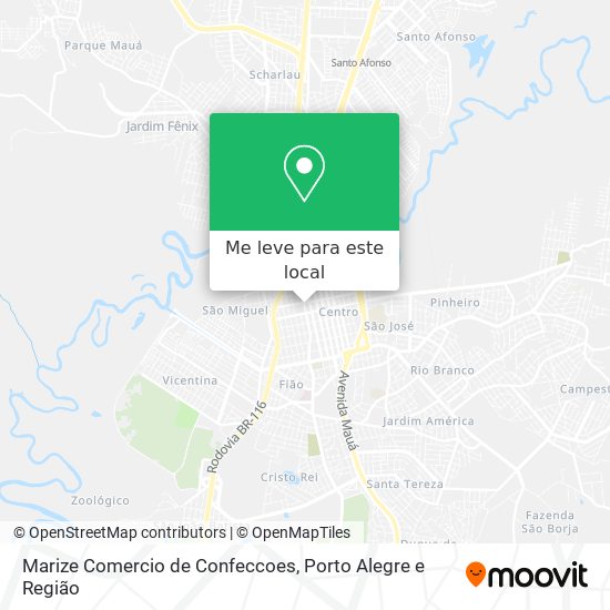 Marize Comercio de Confeccoes mapa