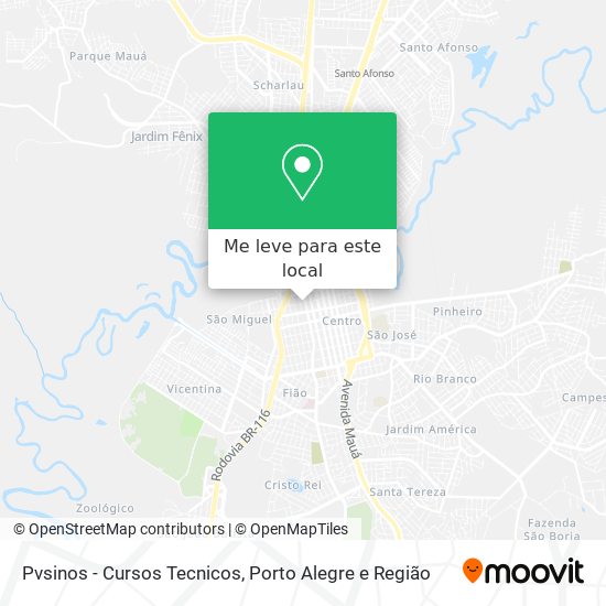 Pvsinos - Cursos Tecnicos mapa