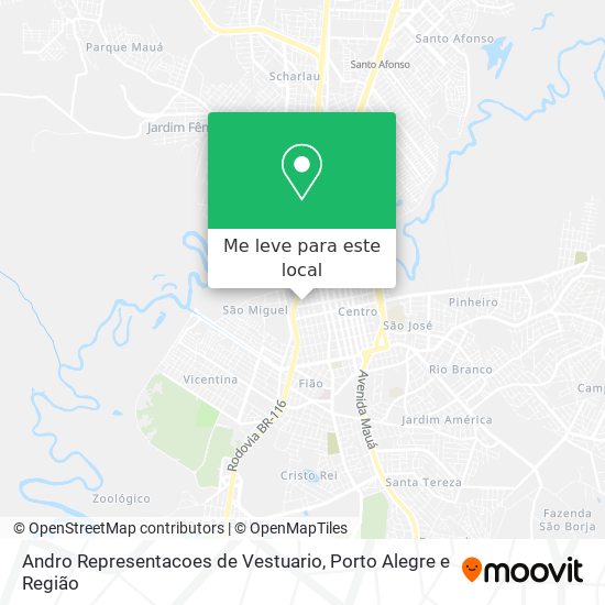 Andro Representacoes de Vestuario mapa
