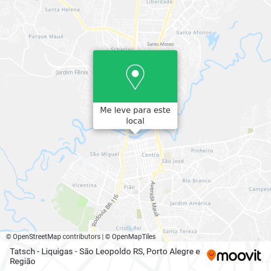 Tatsch - Liquigas - São Leopoldo RS mapa
